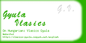 gyula vlasics business card